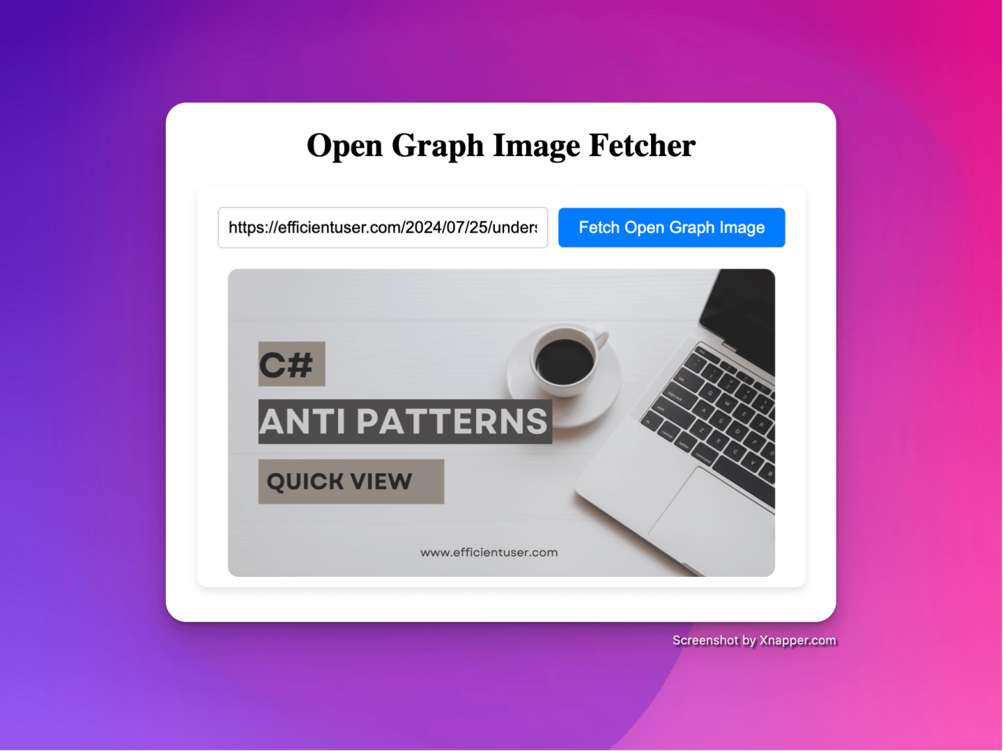 Building an Open Graph Image Fetcher with Angular – Efficient User